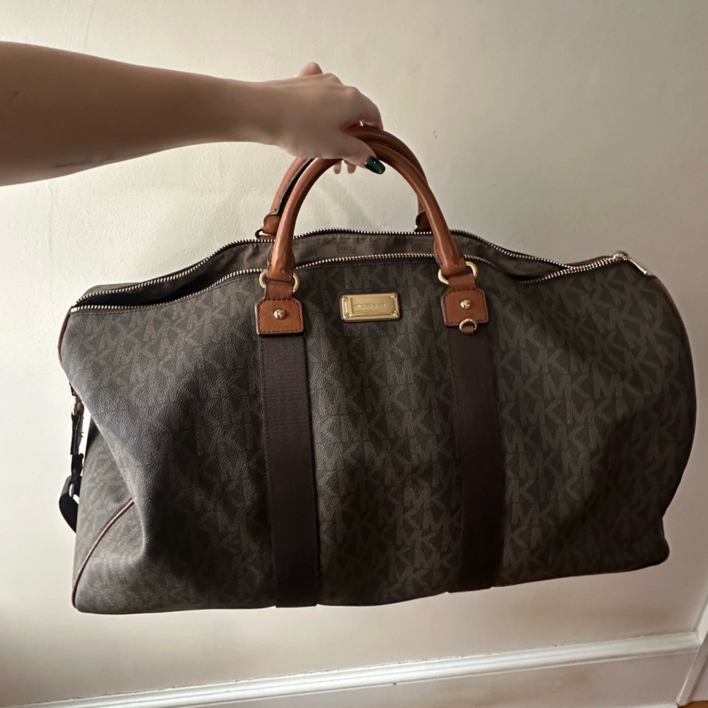 Michael Kors Signature Brown Duffel Bag